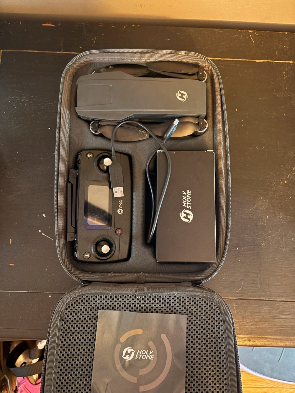 Holy Stone Black Foldable Drone Kit with Controller HS720E 4K GPS Dro